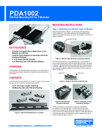 Thumbnail of document Manual - PDA1002 Din Rail Mounting Kit for ProVu Modules